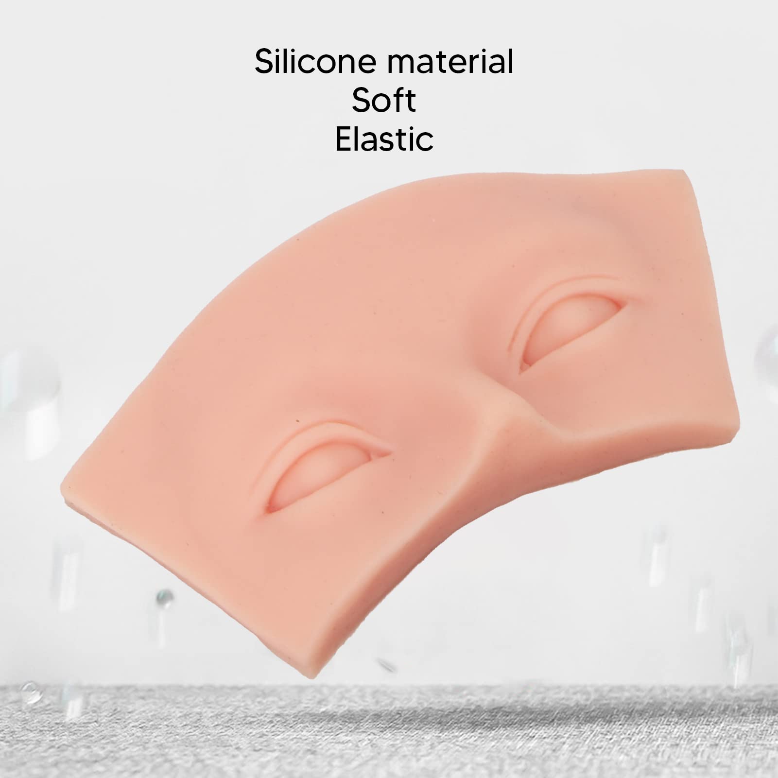 3D Silicone Makeup Practice Face Board - 3pcs Realistic Mannequin Face for Eyelash Extension, Eyeshadow & Makeup Training - Perfect for Beginners & Professionals (Beauty Salon, Home Practice, Cosmetology School)