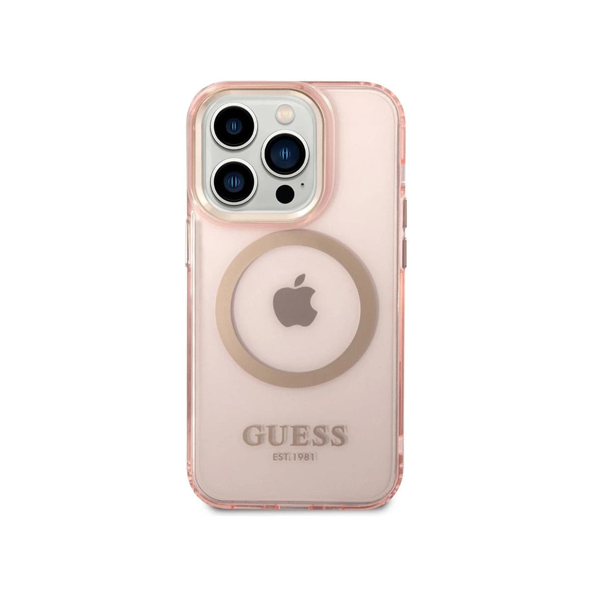 GUESS iPhone 14 Pro Case - Premium Protective Ring Edition Cover for Women & Men | Slim Shockproof Phone Case with Grip Ring Stand for Work, Travel & Daily Use