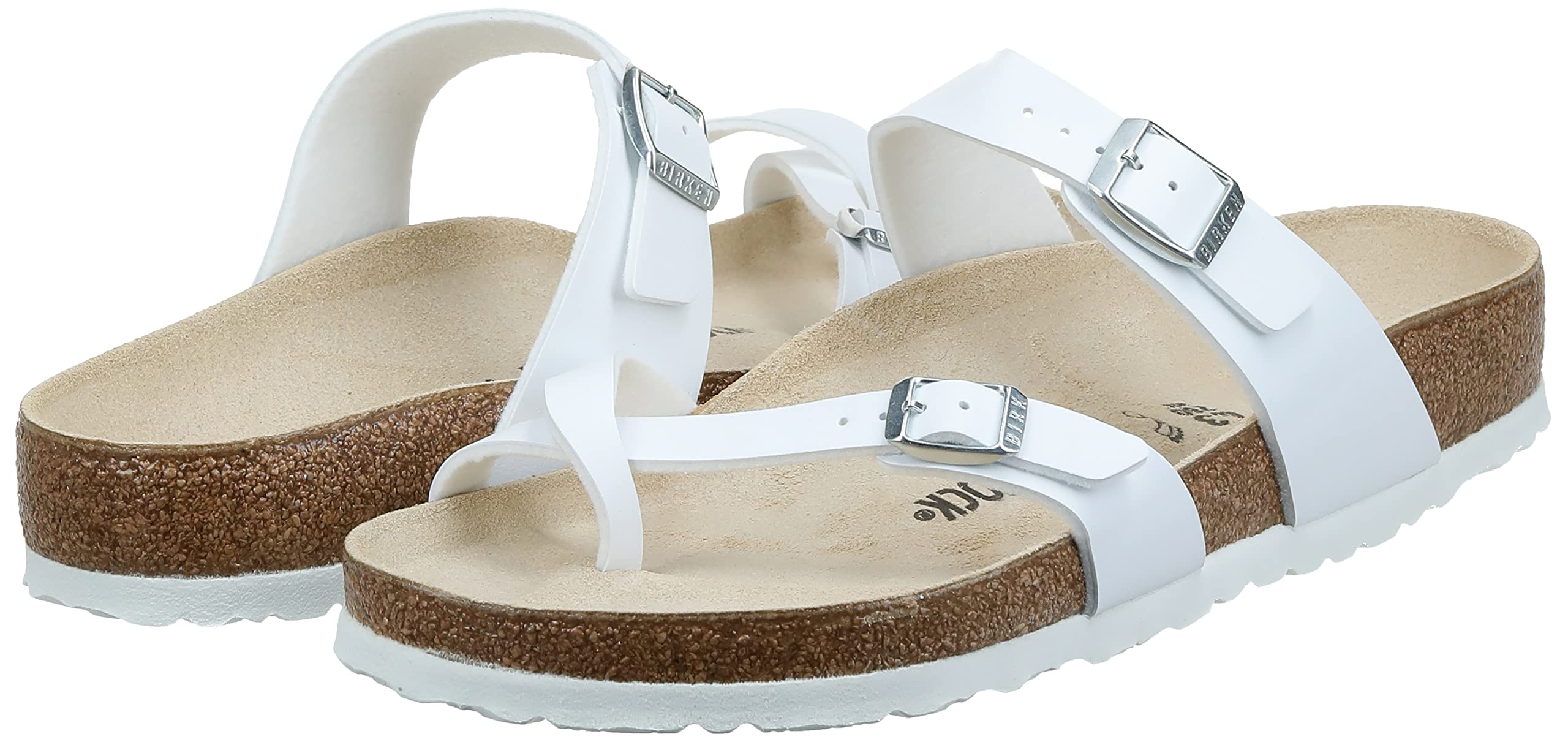 Original Birkenstock Mayari Sandals - Birko-Flor Narrow Width in White, Size 35 (Narrow) | Comfortable Summer Shoes for Women, Perfect for Beach, Vacation & Casual Wear