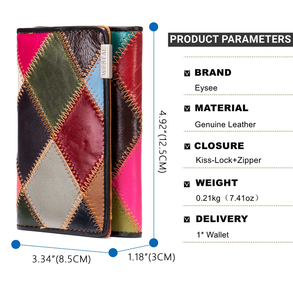 Eysee Genuine Leather Wallets for Women - Slim RFID Blocking Card Holder & Clutch Purse - Perfect for Travel, Shopping, and Everyday Use
