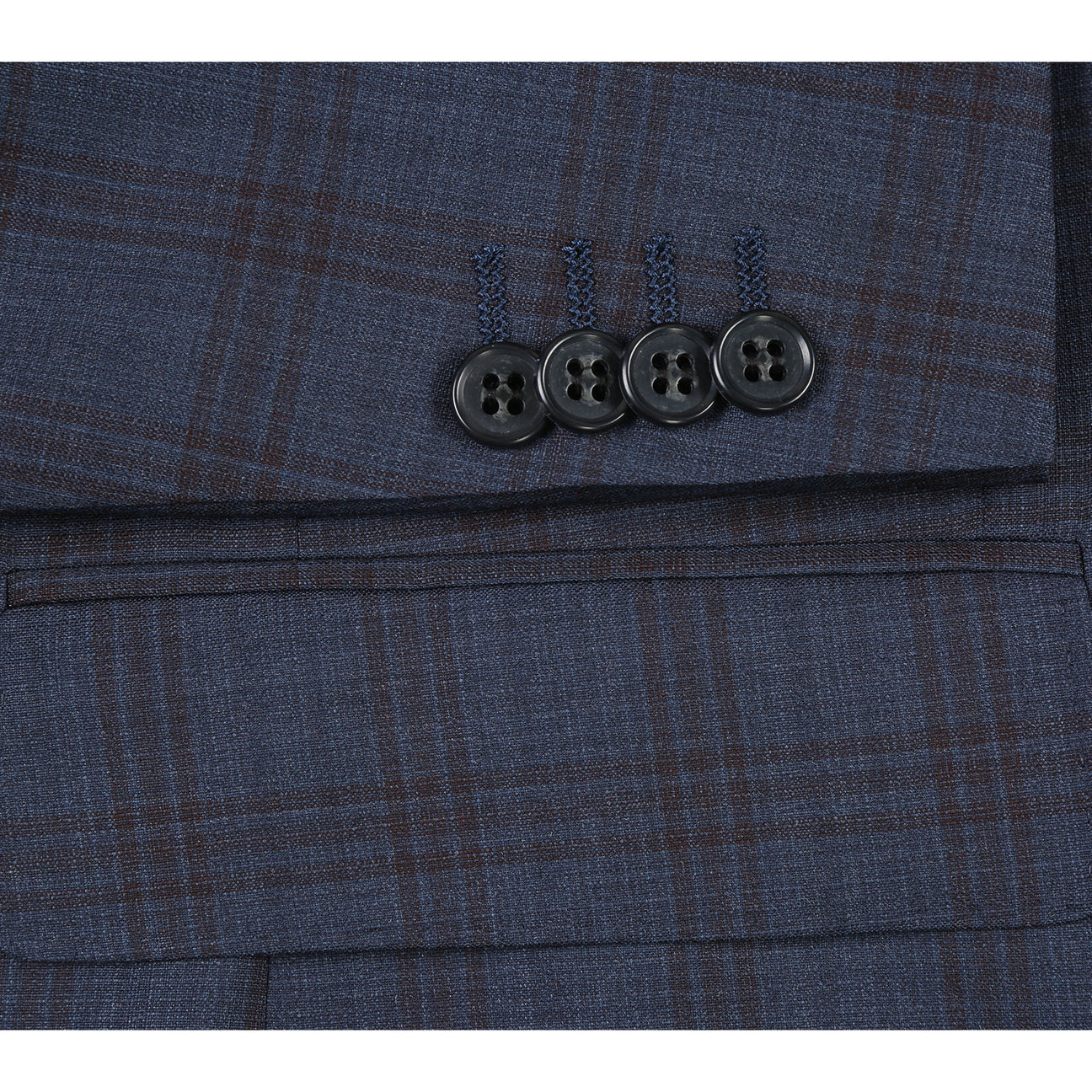 Renoir Alessandro Vitello Classic Fit Navy Wool Suit 566 3 | Premium Men's Business Attire for Office, Weddings & Formal Events