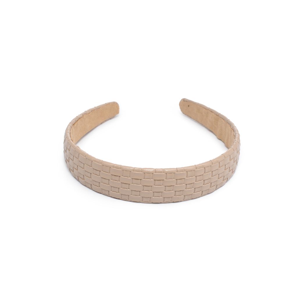 Stylish Embossed Woven Vegan Leather Headband for Women - Fashion Hair Accessory for Workouts, Yoga, and Everyday Wear