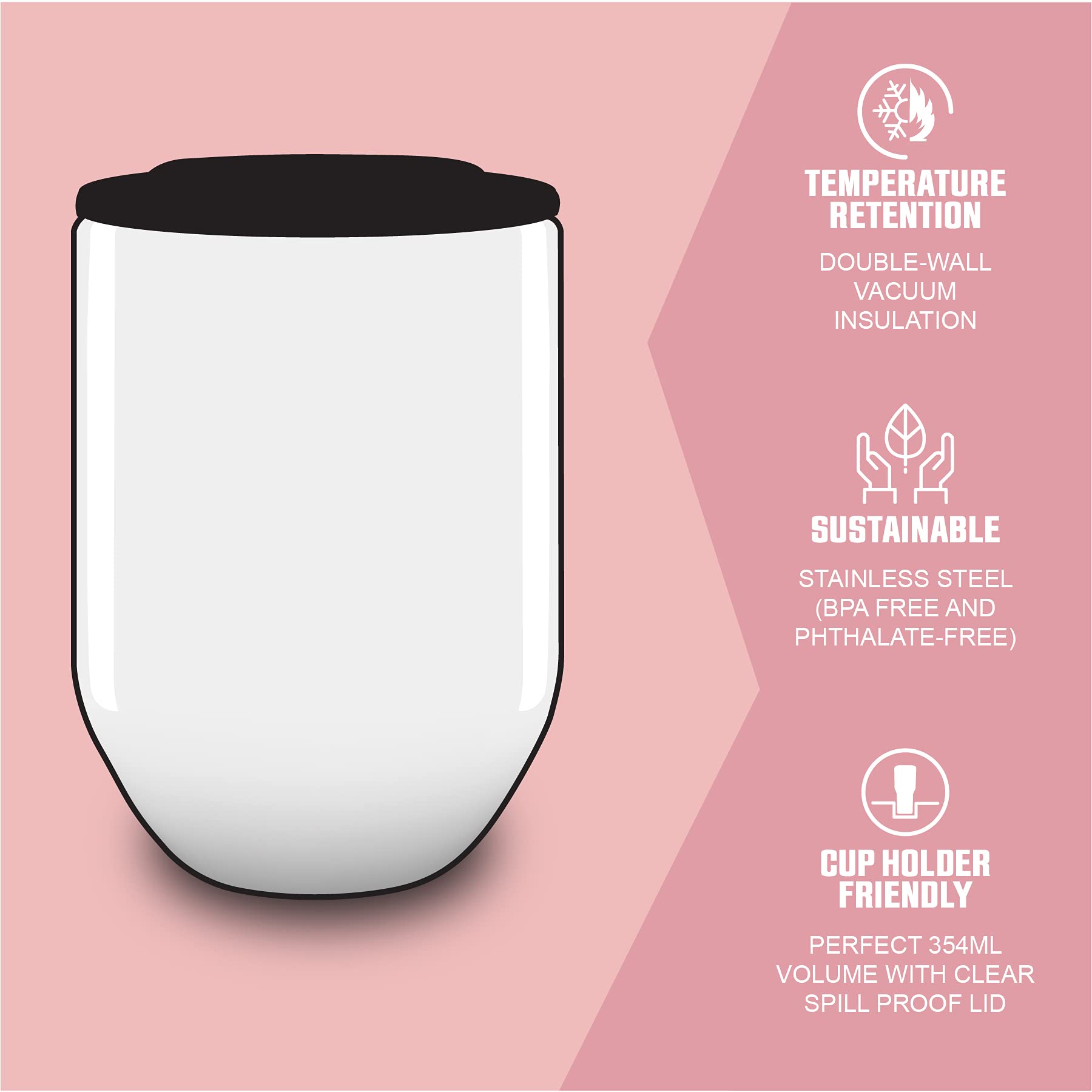 12 Oz Insulated Wine Tumbler with Lid - Auckland North Island Themed College Graduation Gift - Unique New Zealand Souvenir Drinkware for Her, Students & Long Distance Friends - Perfect for Travel, Picnics & Outdoor Adventures