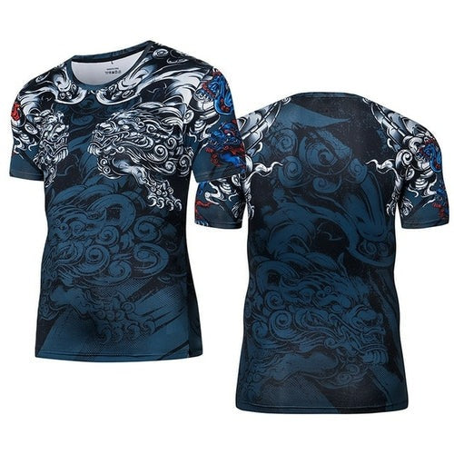 3D Printed Tattoo Style Colorful Monster Graphic T-Shirt with Sleeves | Trendy Streetwear for Men & Women | Perfect for Concerts, Festivals, and Urban Fashion