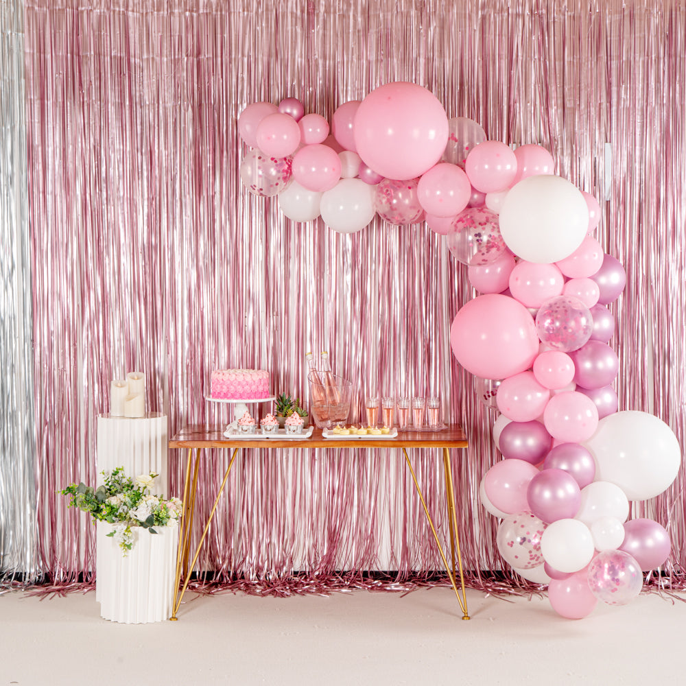 Balloonify Metallic Pink & White Balloon Arch Kit - 106 Pieces for Party Decorations, Weddings, Baby Showers & Birthday Celebrations
