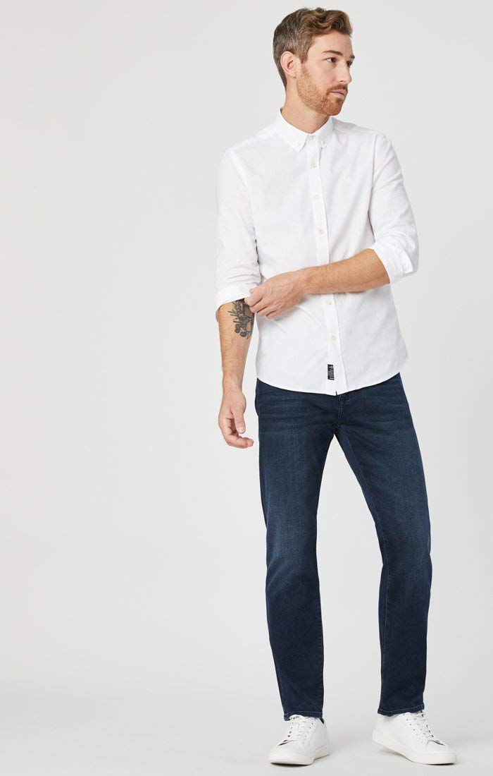 Mavi Zach Men's Regular Rise Straight Leg Jeans - Classic Denim Pants for Casual Wear, Work & Everyday Comfort