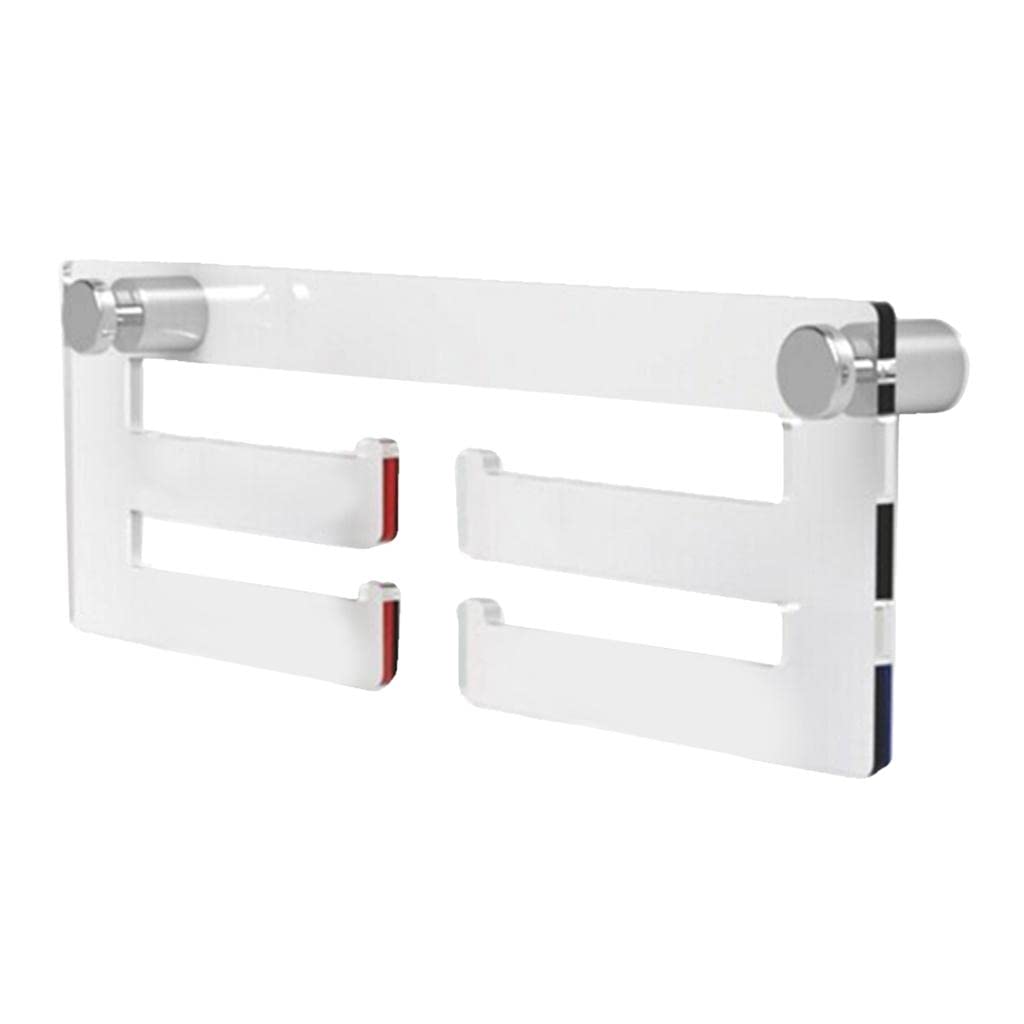 Luwecf Acrylic Medal Holder Display Rack - Wall Mount Medal Hanger for Awards & Trophies (3 Colors) - Perfect for Sports Trophies, Military Medals & Achievement Awards Display