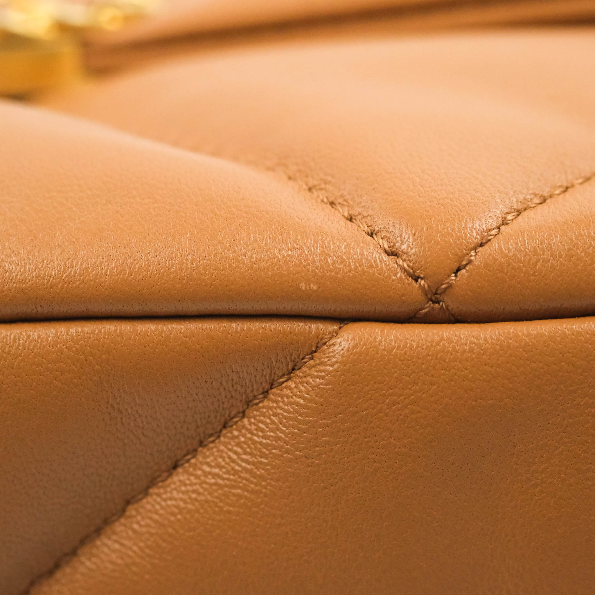 Chanel 19 Small Handbag in Caramel Dark Beige Lambskin Leather with Mixed Hardware | 21K Collection | Perfect for Everyday Luxury & Special Occasions