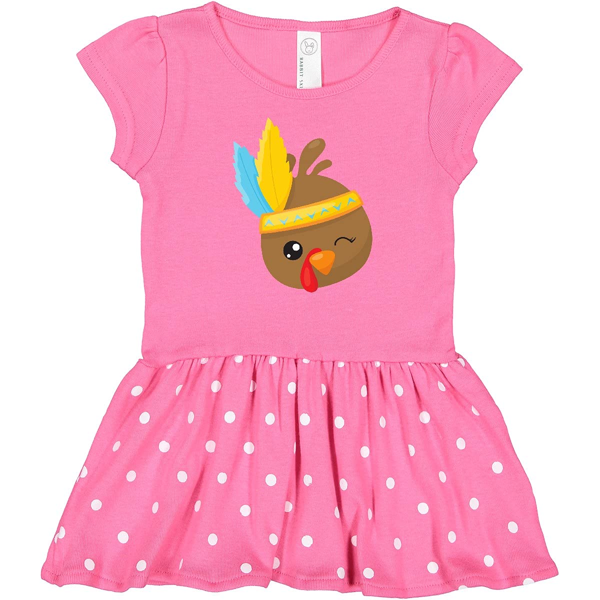 Inktastic Thanksgiving Turkey Infant Dress - Brown Turkey Feathers Design for Baby Girls & Boys | Perfect for Holiday Photos, Family Gatherings & Festive Celebrations