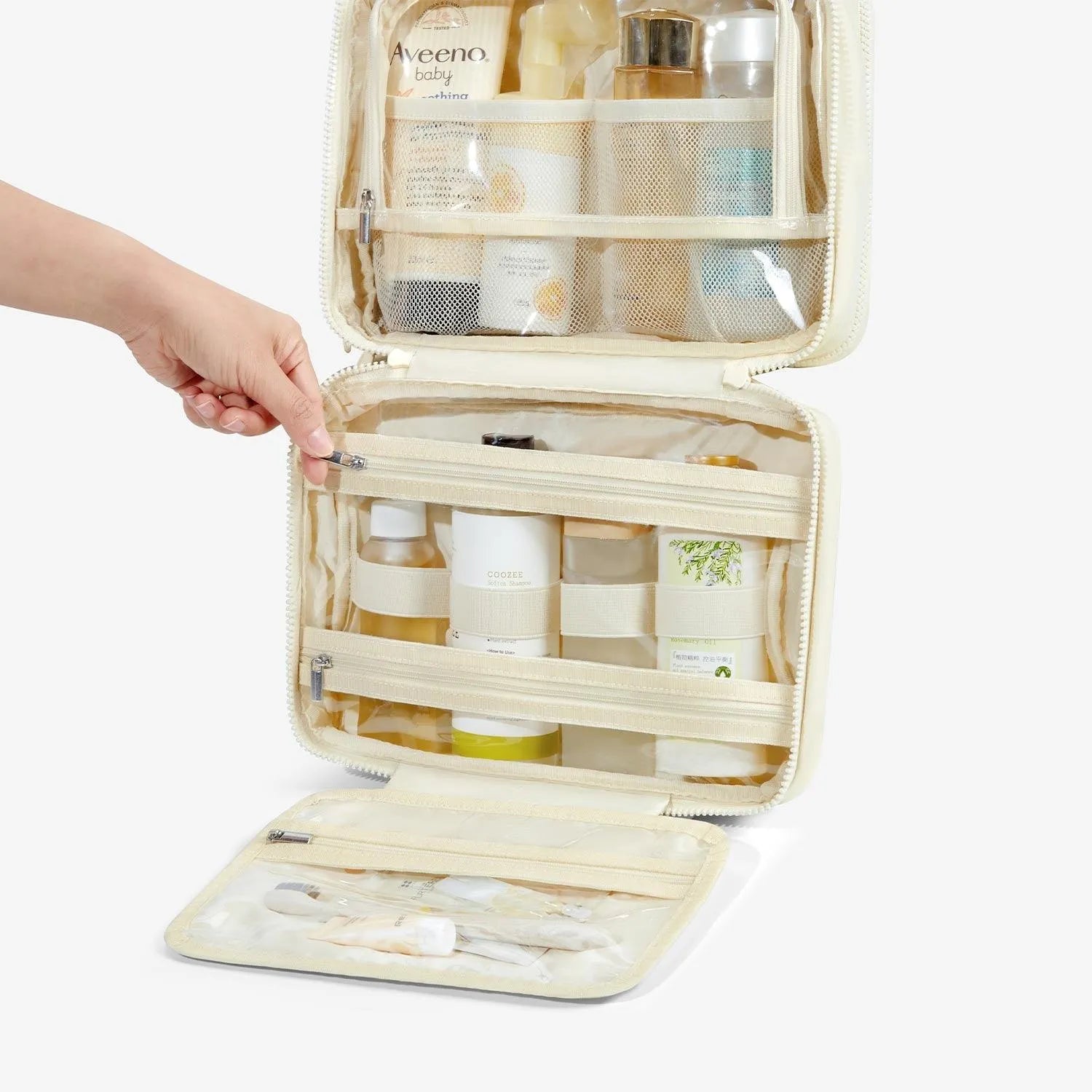 SpaceSaver Toiletry Bag - Waterproof Hanging Travel Cosmetic Organizer for Men & Women - Perfect for Camping, Gym, Business Trips & Vacation