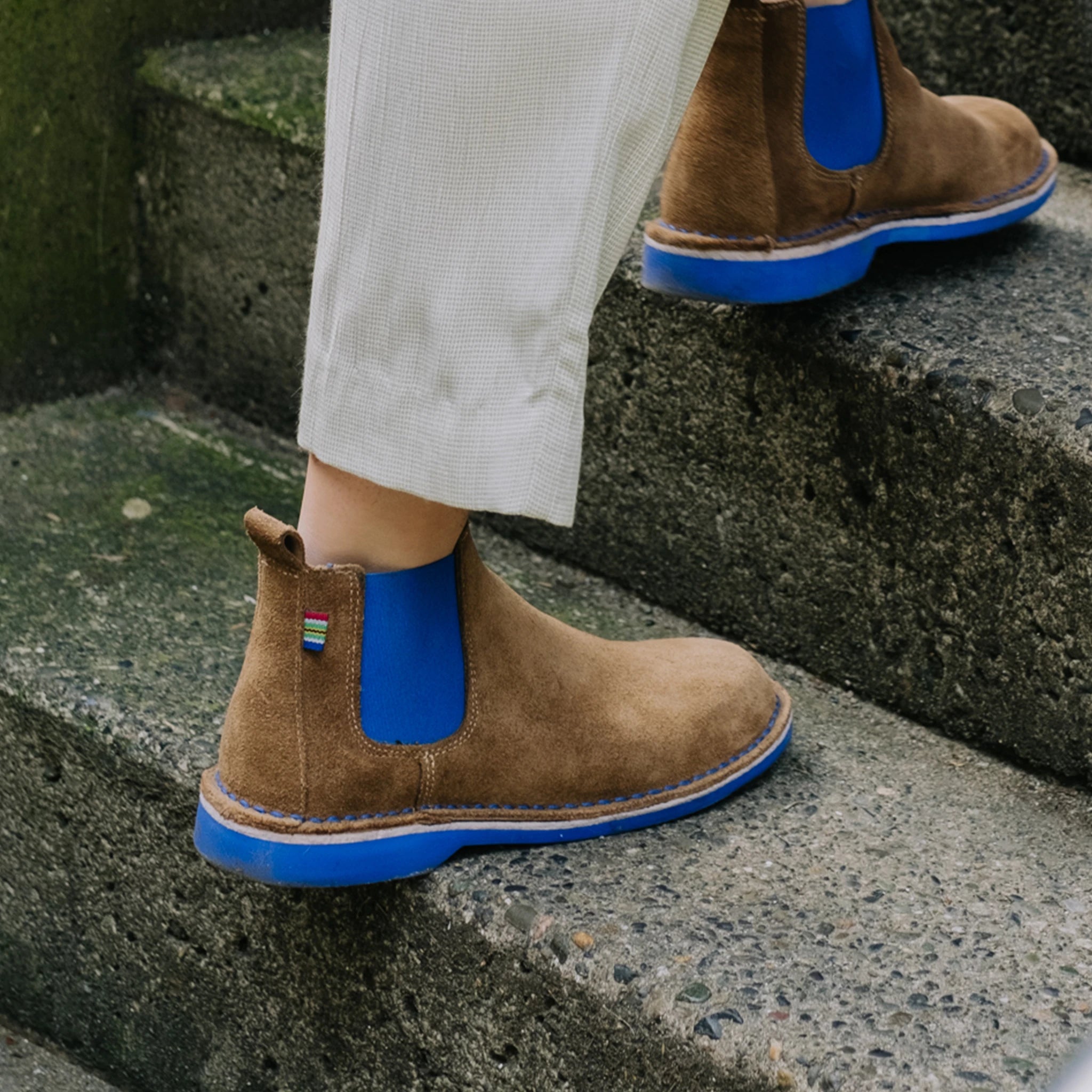 Men's Chelsea Boots J Bay with Blue Sole - Stylish & Comfortable Ankle Boots for Casual Wear, Work & Outdoor Activities
