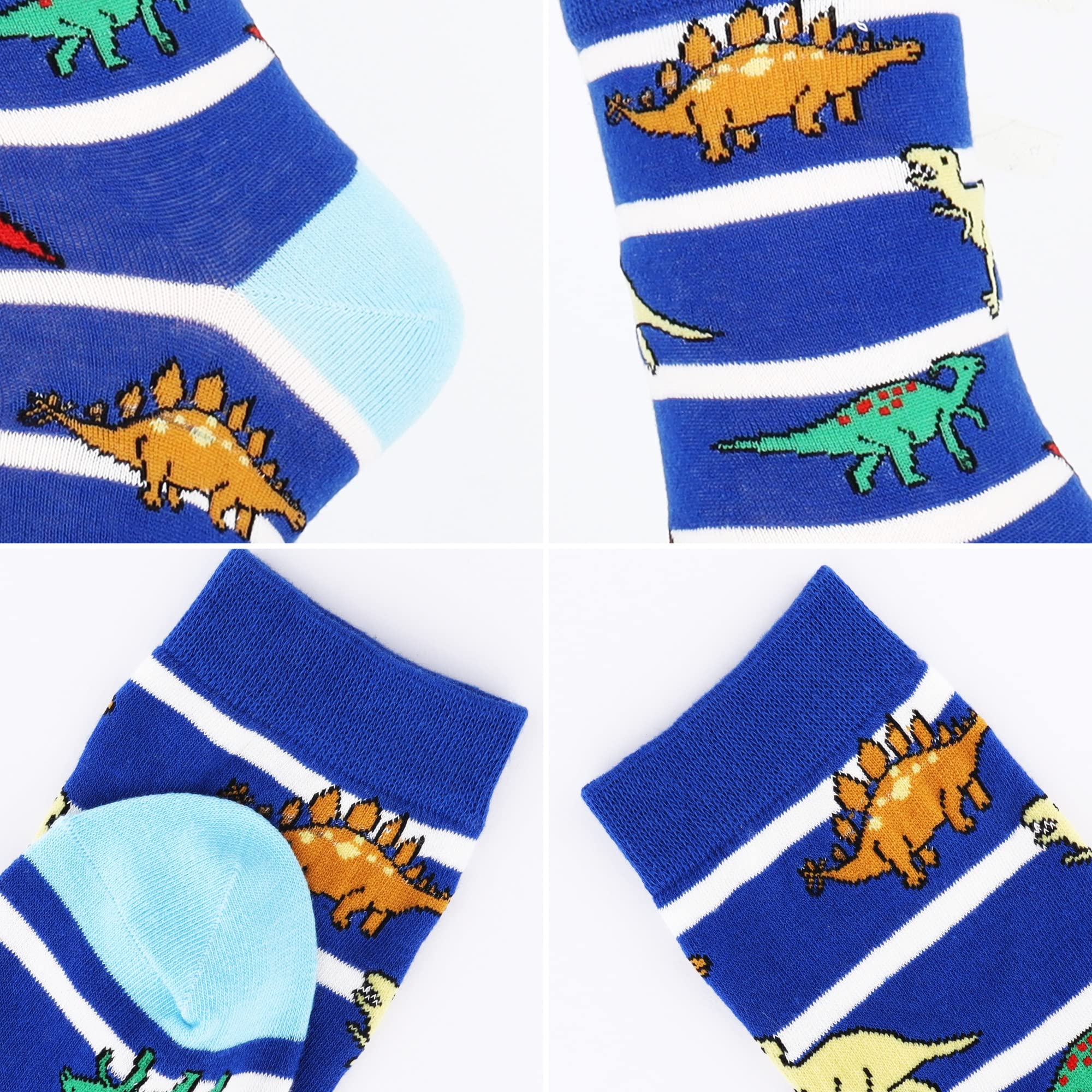 Jeasona Boys Crew Socks - Funny Animal Print Kids Socks for Teen Boys | Soft Cotton Christmas Gifts, Birthday Presents & School Essentials (6 Pairs) | Perfect for Daily Wear, Sports & Holiday Outfits