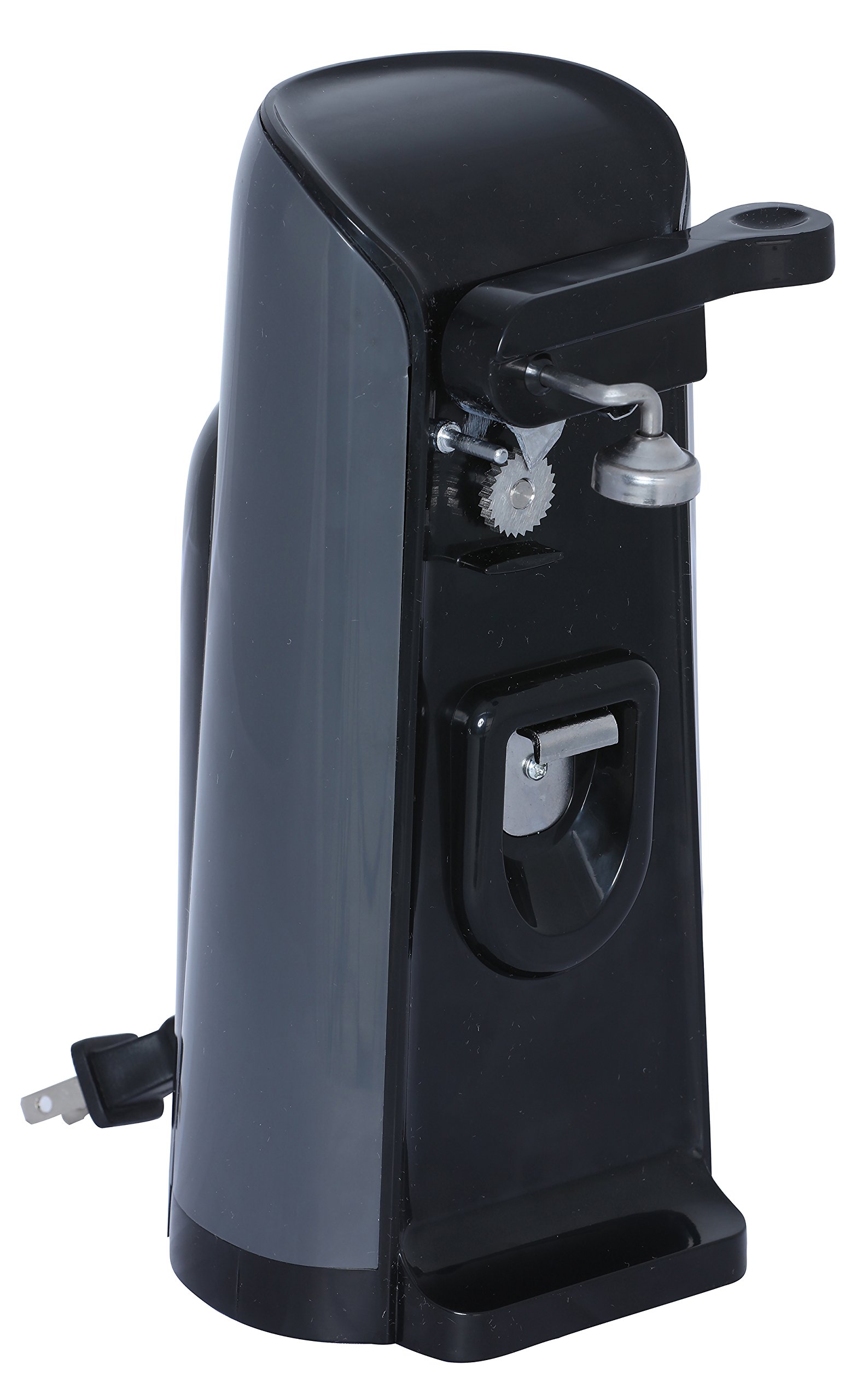 Brentwood Automatic Electric Can Opener - Hands-Free Operation, Black & Grey Design - Perfect for Kitchen, Camping, and Emergency Preparedness