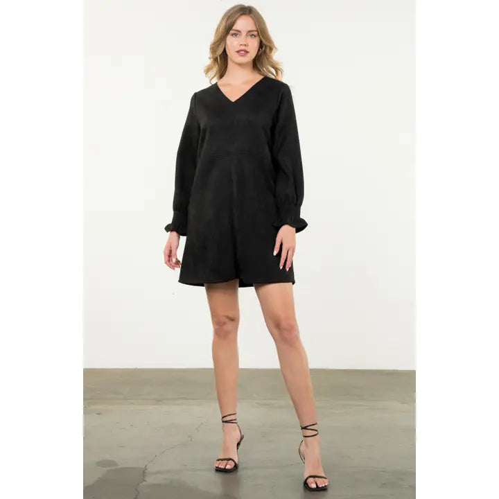 Long Sleeve Suede Dress for Women - Soft & Stylish Fall/Winter Outfit (Multiple Colors) | Sale $47.20 | Perfect for Office, Date Night & Holiday Parties