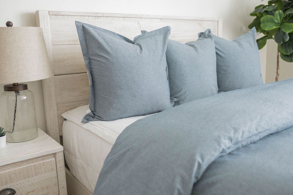 Premium Euro Pillow Cover Set - Soft & Breathable Cotton Linen Blend - 26x26 Inches - Modern Home Decor for Bedroom, Living Room & Sofa