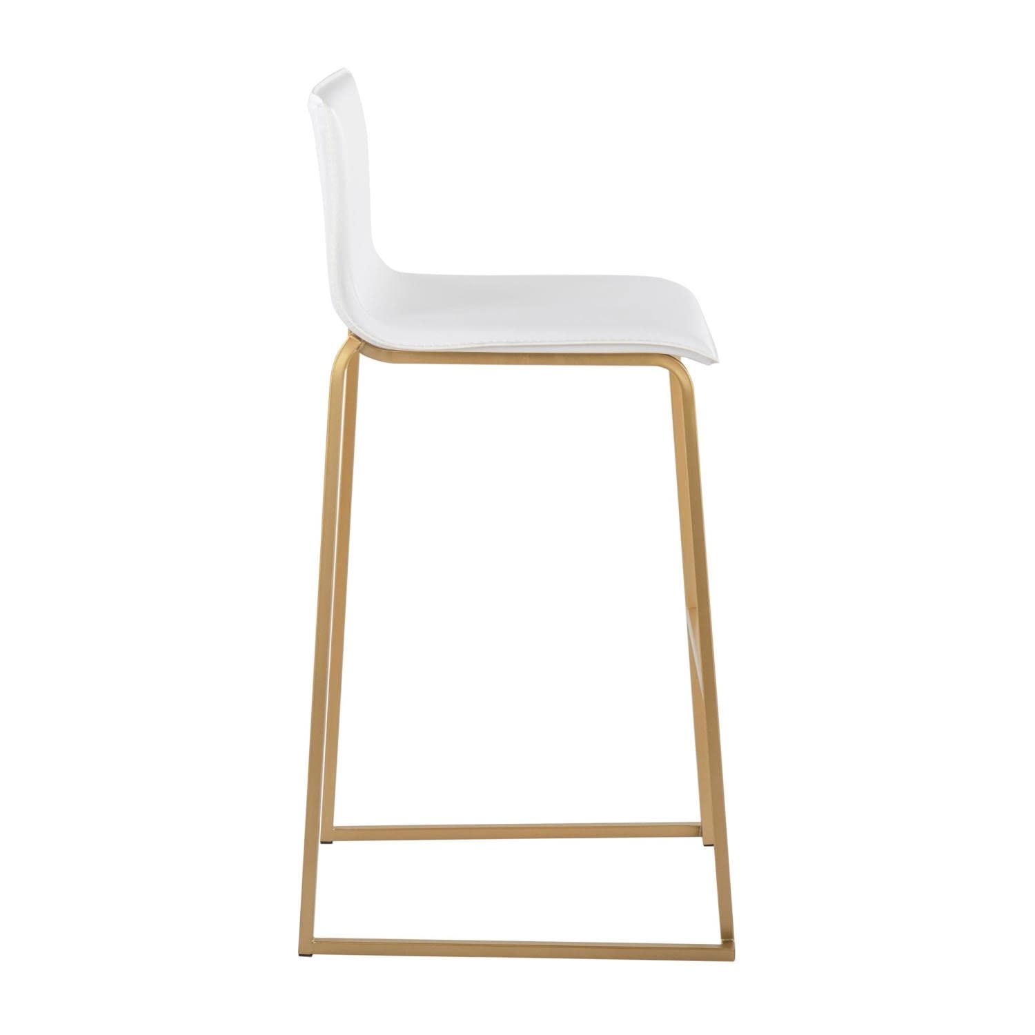 LumiSource Mara Bar Stool Set of 2 - Modern Counter Height Bar Chairs with Back Support for Kitchen Island, Breakfast Nook & Home Bar - Comfortable & Stylish Bar Stools for Dining & Entertaining