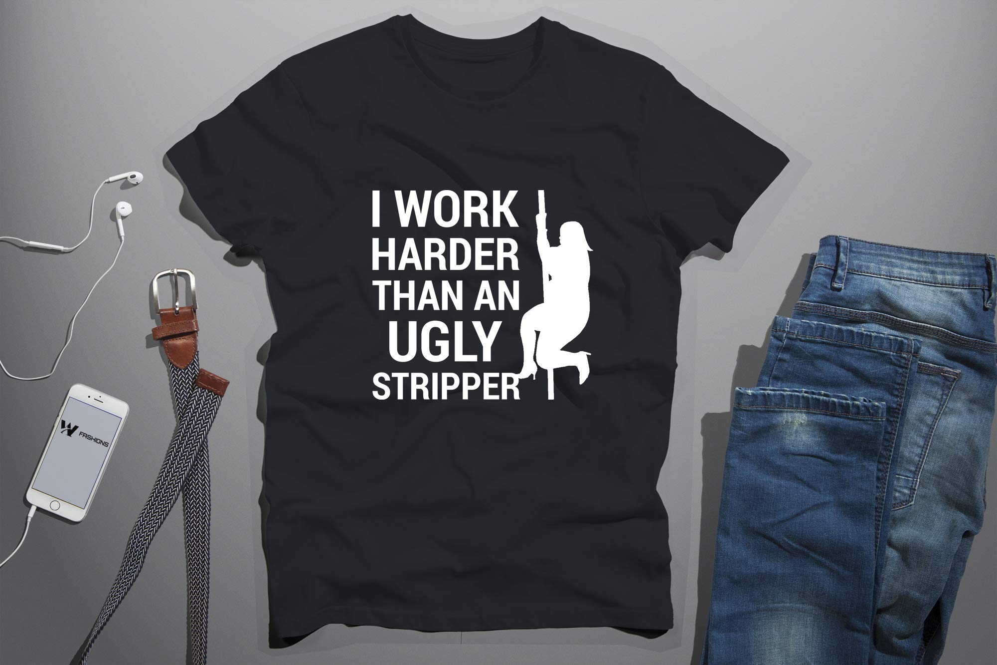 Funny Hard Work T-Shirt for Men - Motivational Saying for Gym & Work