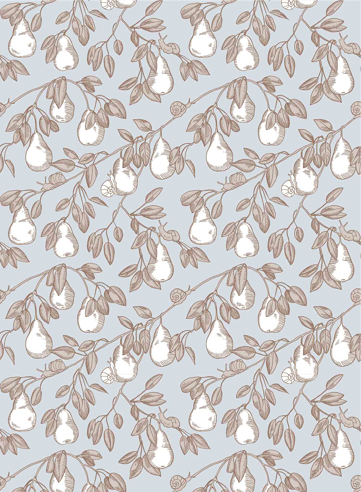 Fresh Pear Picking Wallpaper - HD Fruit Harvest Background for Kitchen Decor, Farmhouse Style, Digital Download
