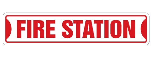 FIRE Station Street Sign - Firefighter House Decor, Fireman Trucks & Cook - 24