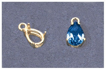 Sterling Silver or 14k Gold Pear-Shaped Dangle Pendant Setting - 5x3mm (30x22mm) - Handcrafted in USA - Perfect for Necklaces, Earrings & Jewelry Making