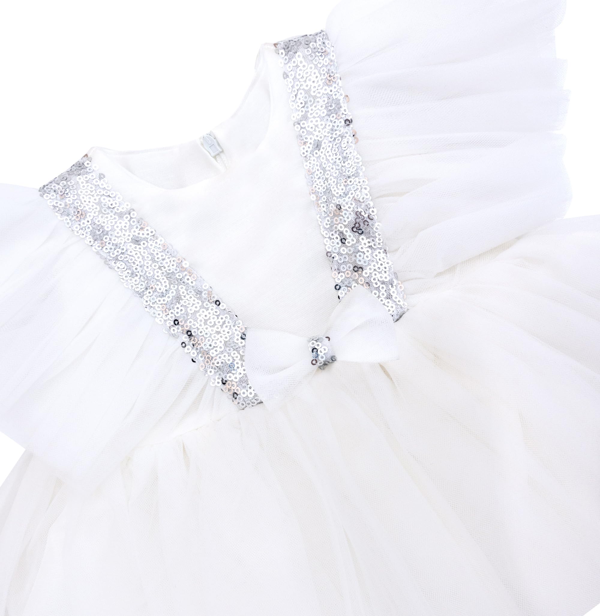 Lilax Baby Girl Sparkly Sequins Tulle Party Dress with Matching Headband & Shoes - Perfect for Birthday, Photoshoot & Special Occasions