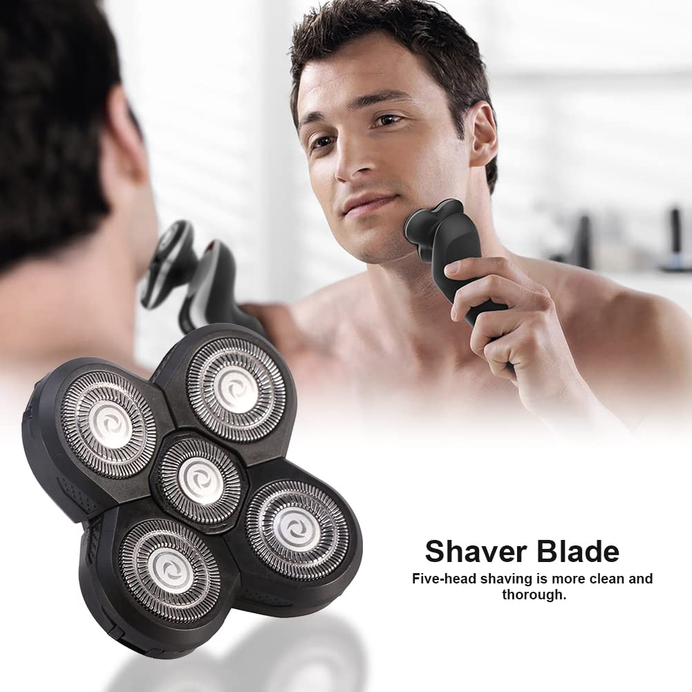 Electric Shavers Replacement Heads for Men - 5 Pack Washable Floating Razor Blades for Smooth Shaving | Compatible with Philips Norelco & Braun Series | Perfect for Travel, Gym & Daily Grooming