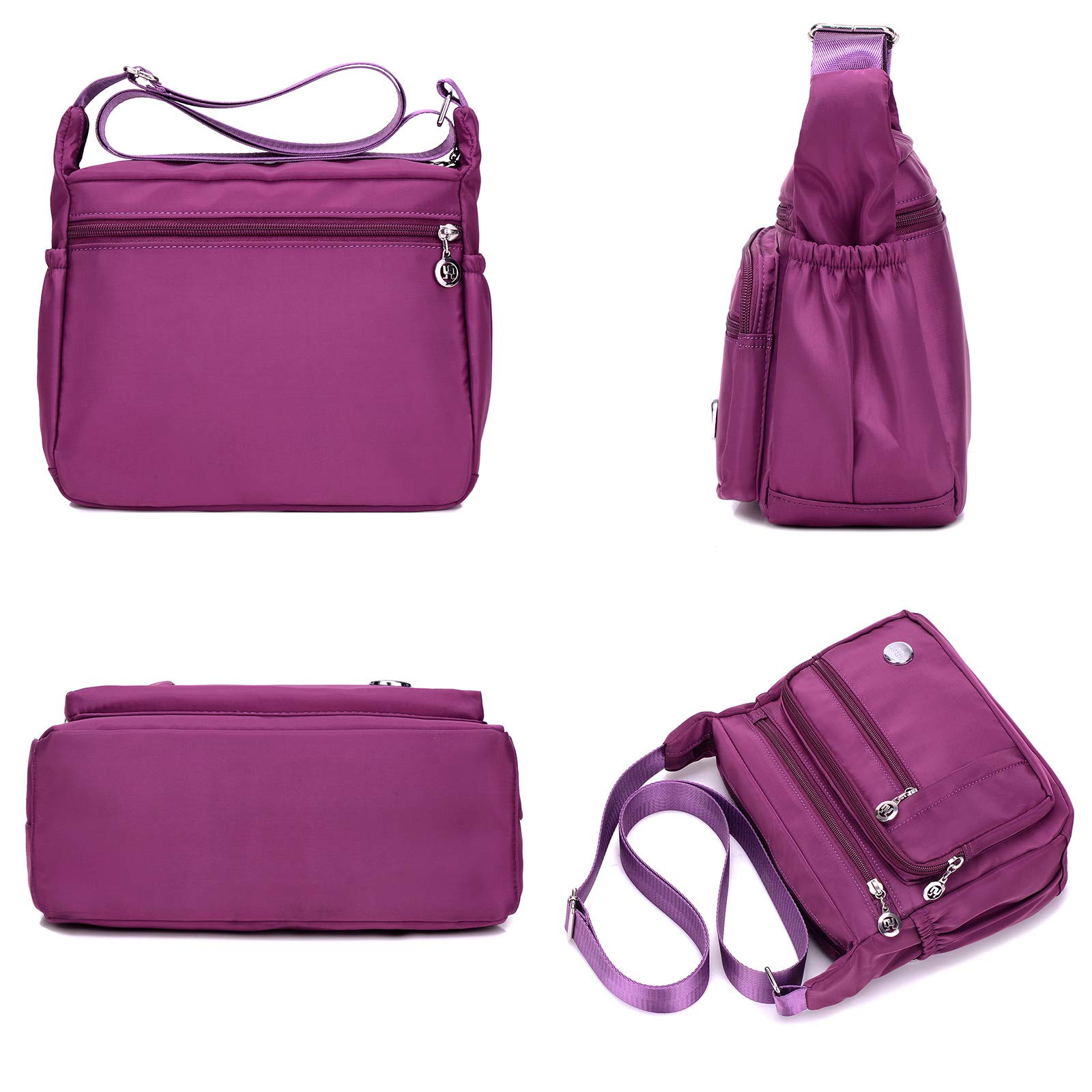 Waterproof Nylon Crossbody Bag for Women - Multipocket Purse for Travel & Daily Use
