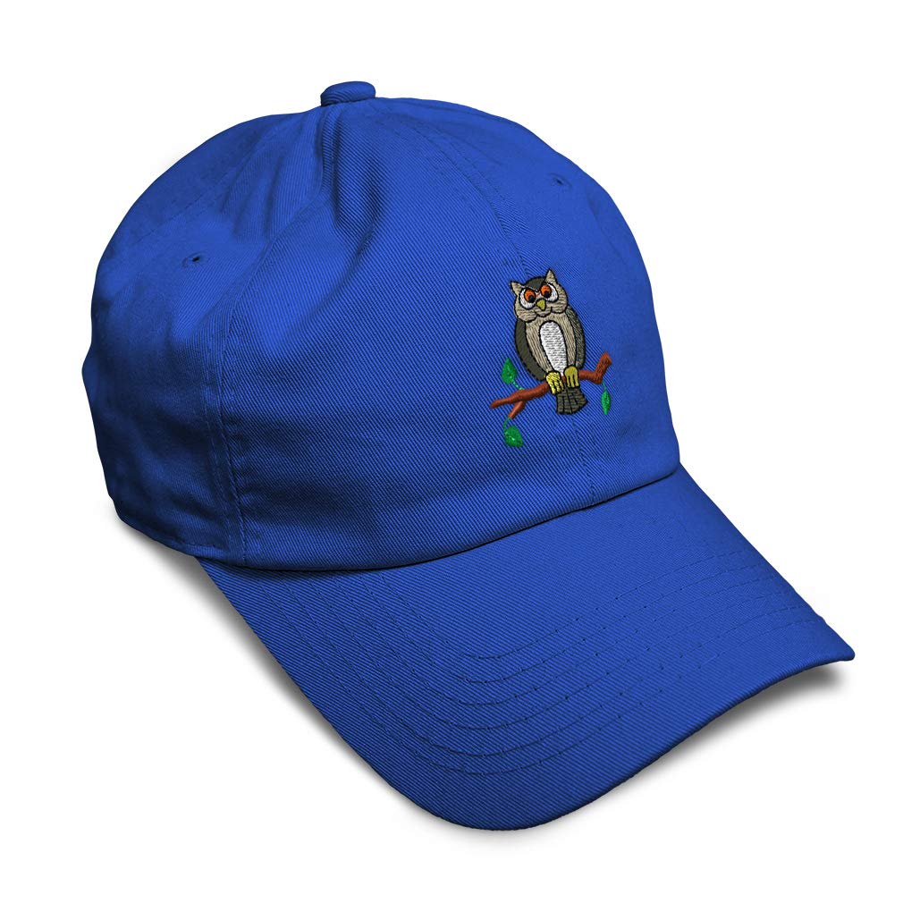 Custom Owl Embroidery Baseball Cap - Soft Cotton Twill Dad Hat for Men & Women - Wild Animal Design for Outdoor Sports & Casual Wear