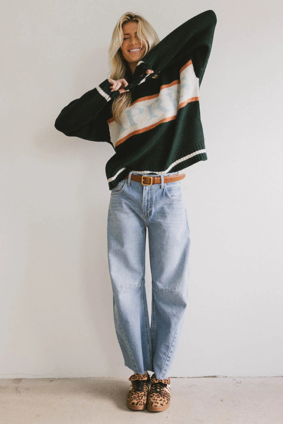 Apres Graphic Sweater for Women - Cozy Knit Pullover in Hunter Green | Casual Winter Fashion, Fall Layering & Holiday Outfits | FINAL SALE