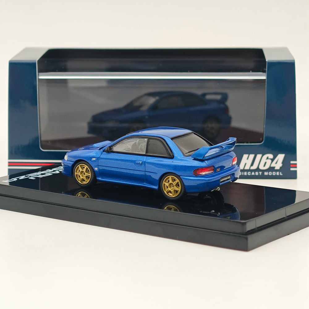 1/64 Scale Hobby Japan SUBARU IMPREZA 22B STi Version GC8 Rally Customized Model Car - Collectible Die-Cast Vehicle for Racing Enthusiasts & Car Display Collections