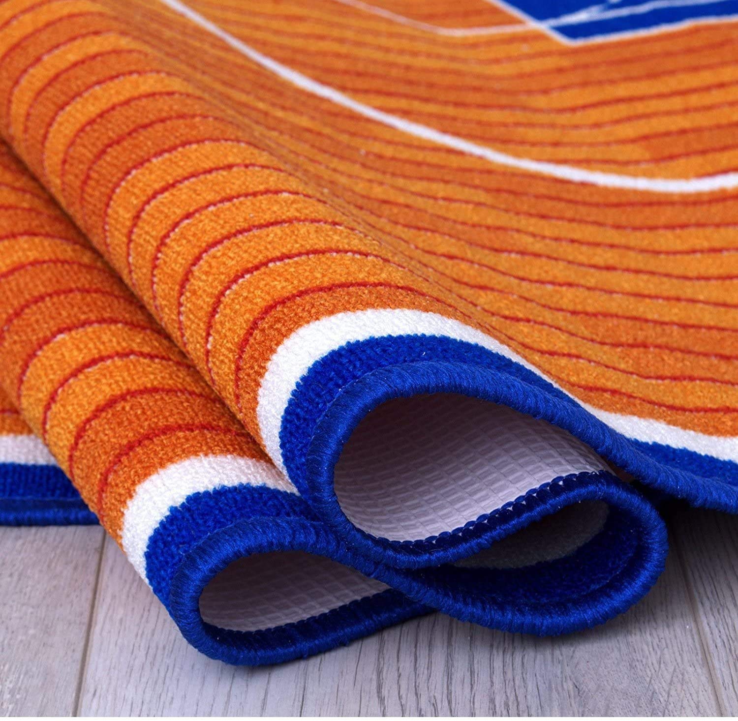 Kids Basketball Court Area Rug - 8x10 Feet Non-Slip Sports Carpet for Playroom, Bedroom & Living Room - Perfect for Indoor Games & Playtime Fun