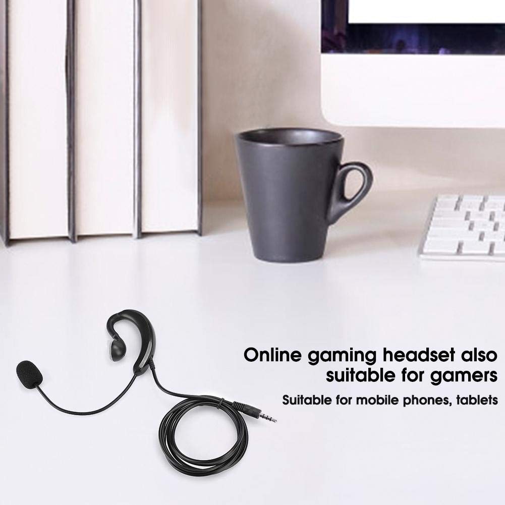 Earhook Microphone with Noise Cancelling - Mobile Phone Headset for Tablet, Conference Calls, Gaming & Chatting | Perfect for Online Meetings, Streaming & Remote Work