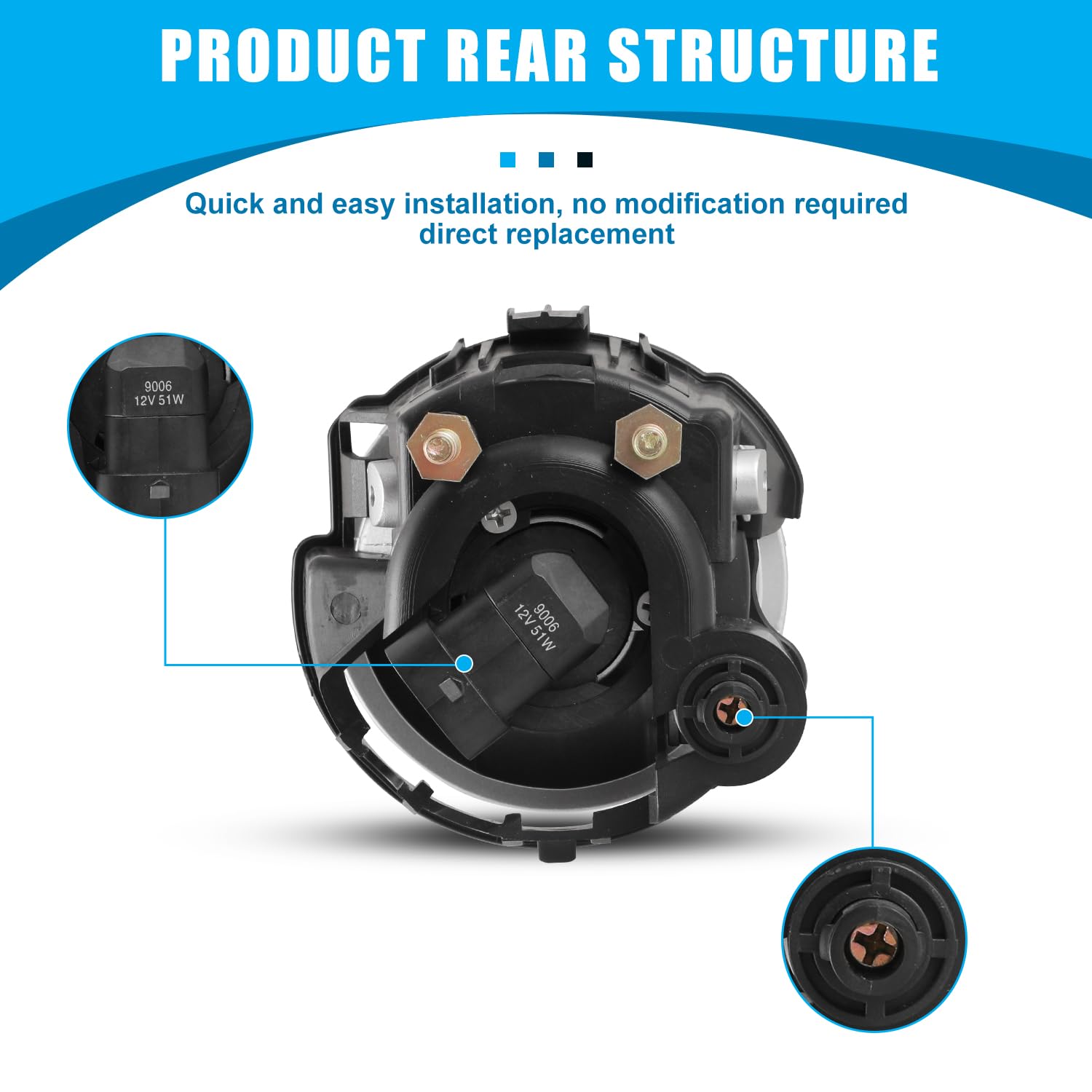 CPW Fog Lights Assembly Replacement for Subaru Forester (2009-2013) & Impreza WRX STI (2008-2010) - Durable Driving Fog Lights for Enhanced Night Visibility & Off-Road Safety