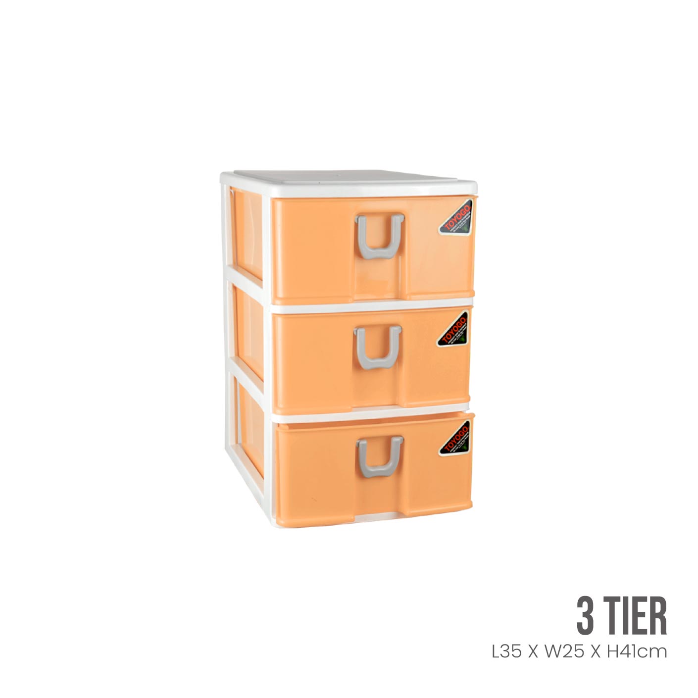 WHITE FRAME - ORANGE DRAWER (402-3WF-ORG)