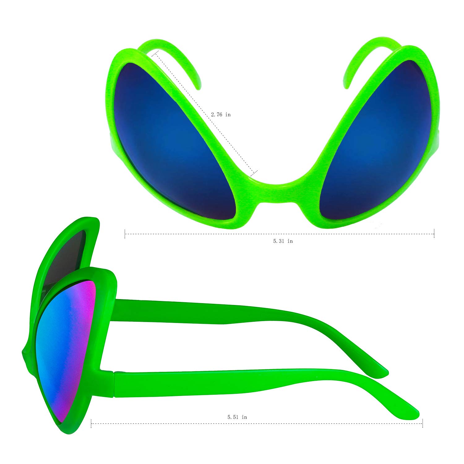 Alien Costume Glasses with Martian Antenna Headband - Fun Party Accessories for Adults & Kids (2 Pack) - Perfect for Halloween, Cosplay, and Space-Themed Parties