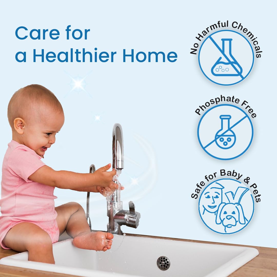 The Good Planet Plant-Based Organic Tap & Shower Cleaner Spray | Natural Tile & Mirror Cleaning Liquid | Chemical-Free, Safe for Bathroom & Kitchen | Removes Hard Water Stains | 300ml | Perfect for Bathroom, Kitchen & Household Cleaning