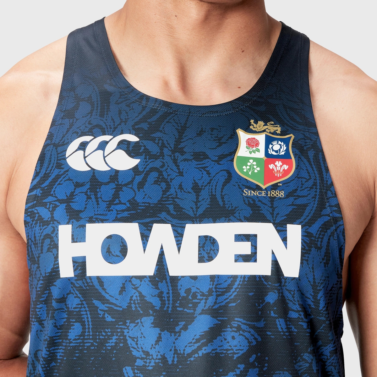Canterbury British & Irish Lions Men's Performance Polyester Singlet - Navy Blue Rugby Jersey for Training & Match Play