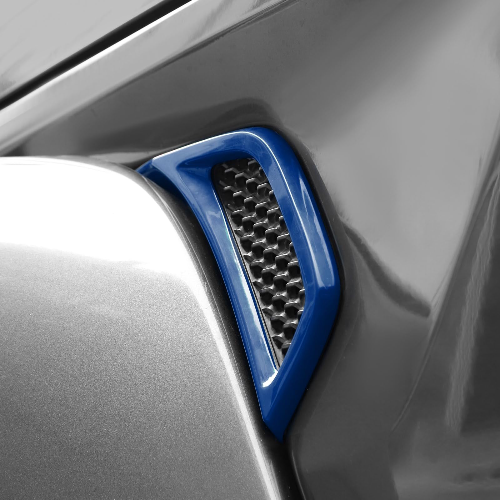 RT-TCZ Side Fender Vent Decal Trim Cover for Jeep Wrangler JL/JLU & Gladiator JT (2018-2024) - Blue Exterior Accessories (2-Piece Set) - Enhance Off-Road Style & Protection