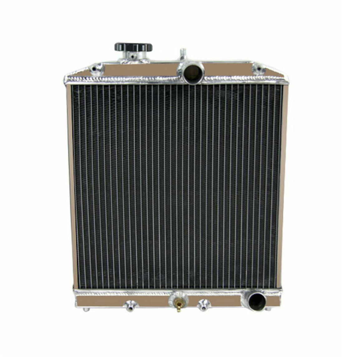 High-Performance 2-Row Full Aluminum Radiator with Fan Shroud & Thermostat Relay Kit - Compatible with 92-00 Honda Civic, 93-97 Civic del Sol, 94-01 Acura Integra - Perfect for Engine Cooling & Performance Upgrades