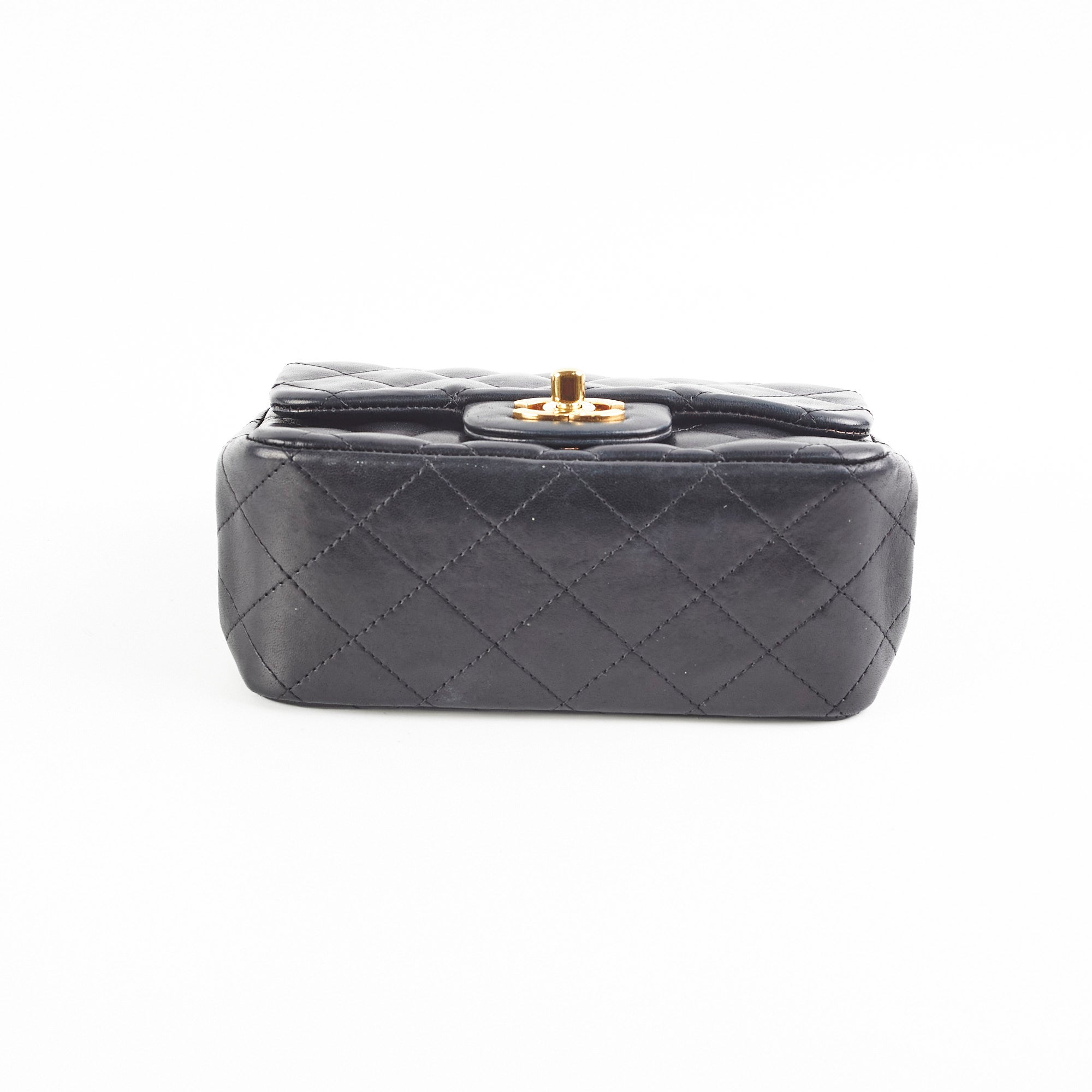Chanel Mini Square Flap Bag Black Caviar Leather with Gold Hardware - Luxury Crossbody Purse for Women, Perfect for Date Night & Evening Events