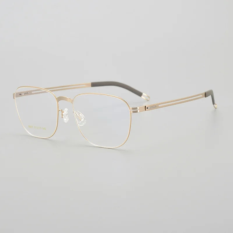 Black Stainless Steel Square Eyeglasses for Women - Full Rim Frame BM6607 | Stylish & Durable Glasses for Work, Reading & Fashion Accessories