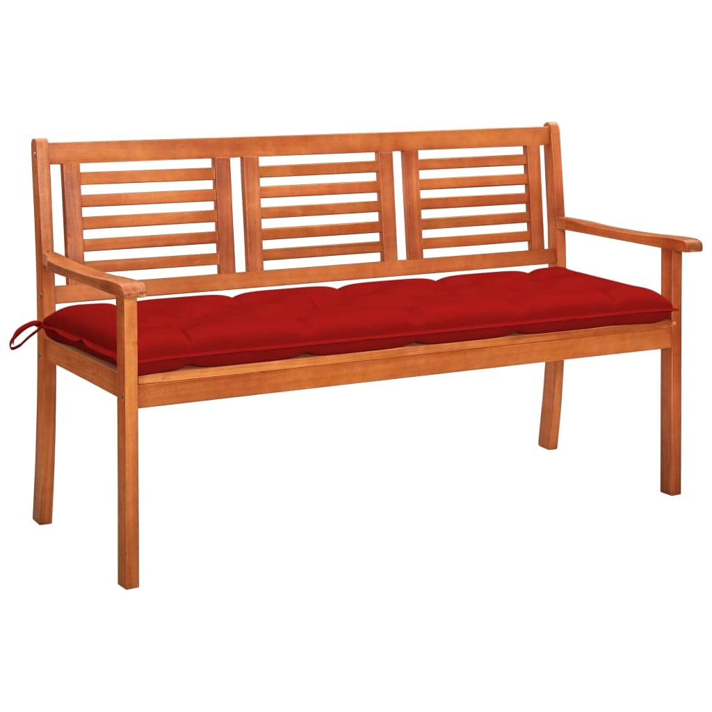 SKM 3-Seater Patio Bench with Cushion - 59.1