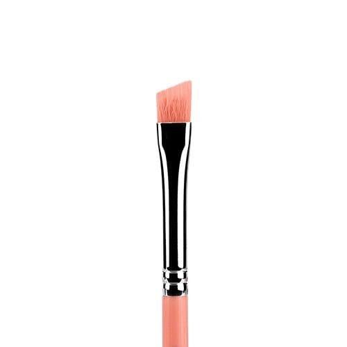 Pink Bambu 763 Angled Brow Brush - Professional Eyebrow Makeup Tool for Precise Shaping & Filling - Perfect for Salon, Home Use & Travel Makeup Kit