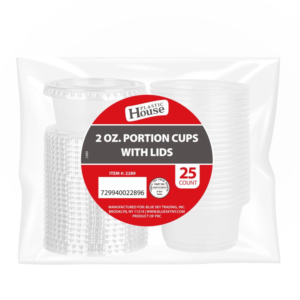 2 oz Clear Plastic Soufflé Portion Cups with Lids - Disposable Ramekins for Desserts, Sauces, Dips & Meal Prep - Perfect for Catering, Restaurants & Home Use