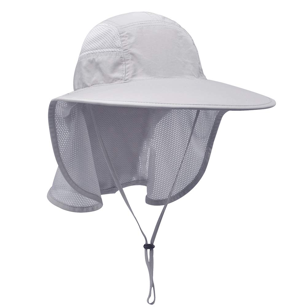 Unisex UV Protection Sun Hat with Neck Flap - Wide Brim Outdoor Sun Hat for Hiking, Fishing, Beach & Summer Activities
