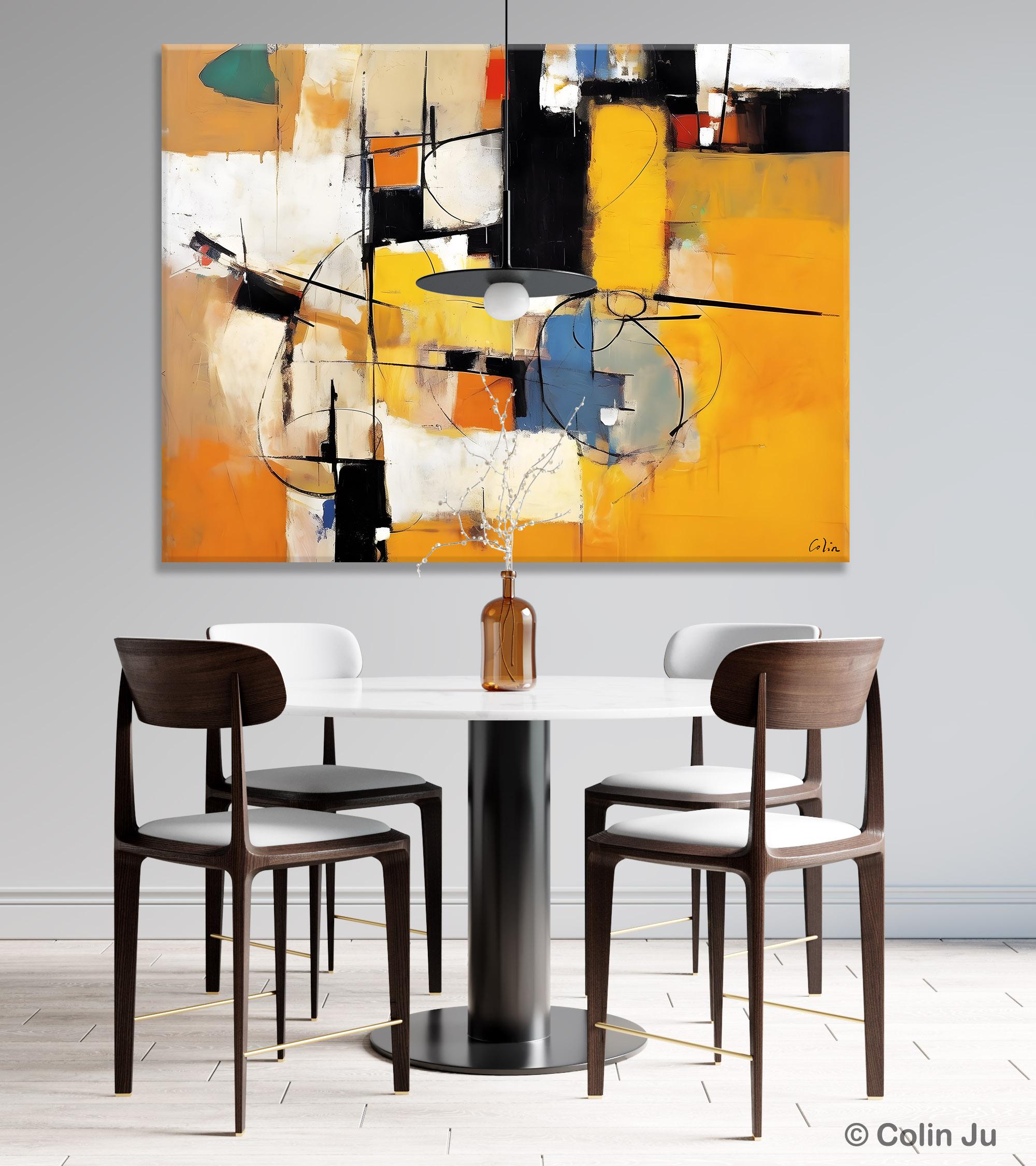 Large Original Acrylic Abstract Painting on Canvas - Modern Wall Art for Living Room Decor | Handmade Contemporary Artwork Behind Sofa | Buy Unique Paintings Online for Home & Office Decor