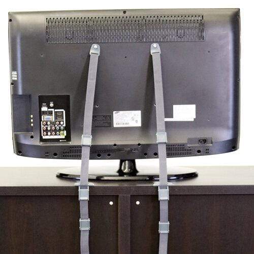 Qdos Anti Tip TV Safety Kit - Secure Your Flat Screen TV from Tipping - Perfect for Homes with Kids and Pets