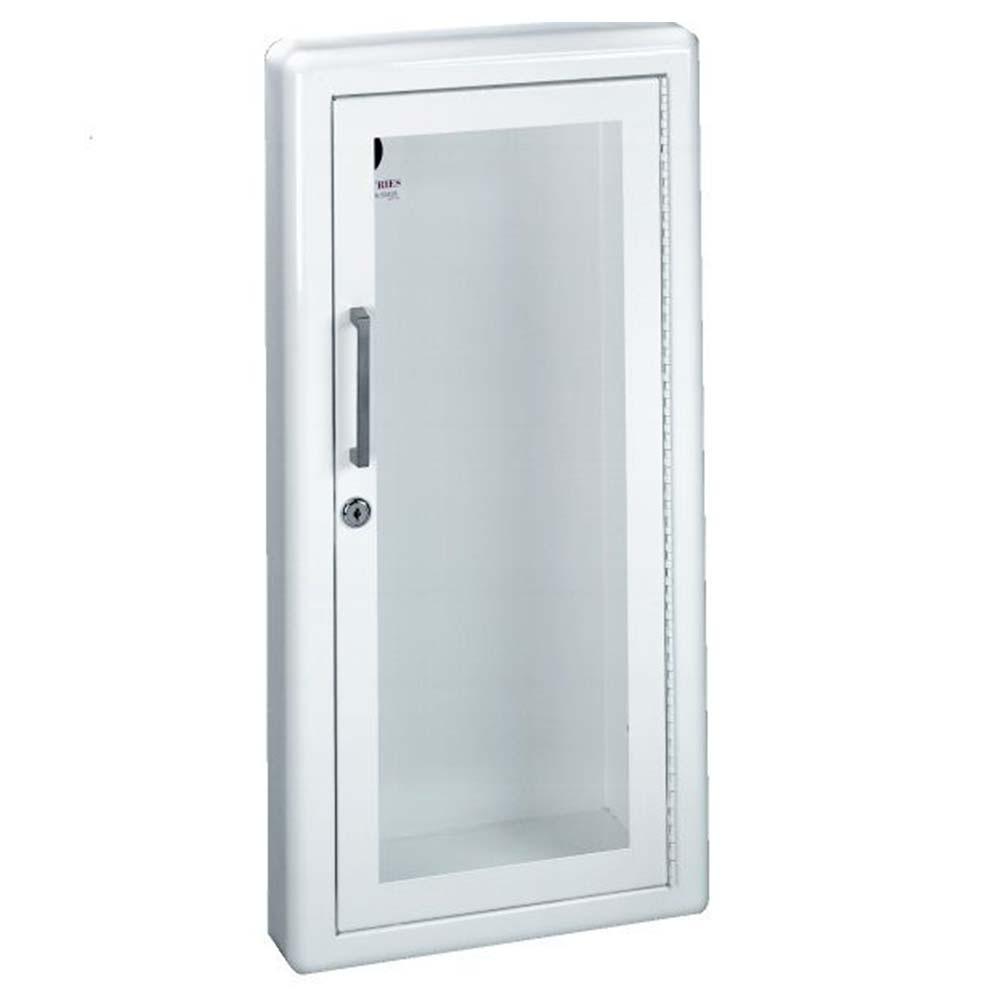JL Industries 1818G10FX2 Ambassador Fire Extinguisher Cabinet - Full Glass Door with Pull Handle & SAF-T-LOK Fire Rated - Ideal for Offices, Schools, and Commercial Buildings
