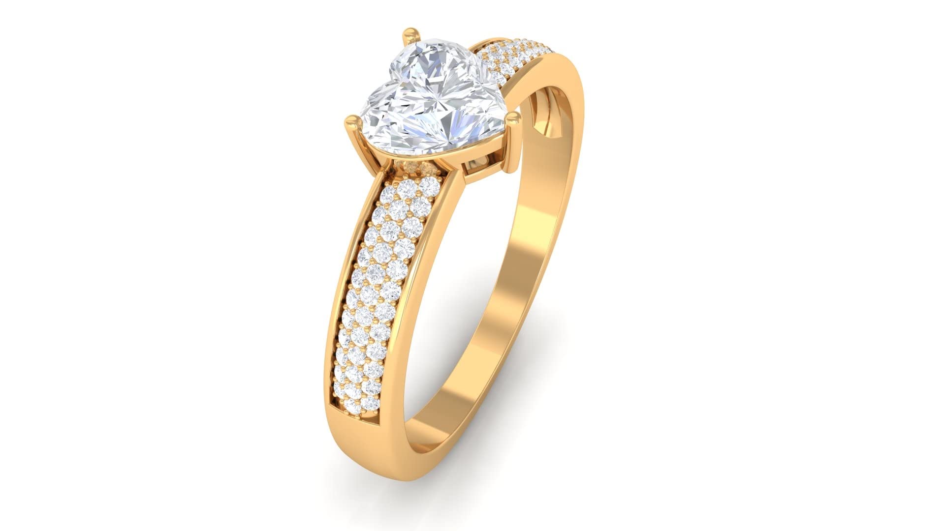 0.75 CT Heart-Shaped Moissanite Engagement Ring for Women - Certified Solitaire in 14K Solid Gold - Perfect for Proposals, Anniversaries & Special Occasions