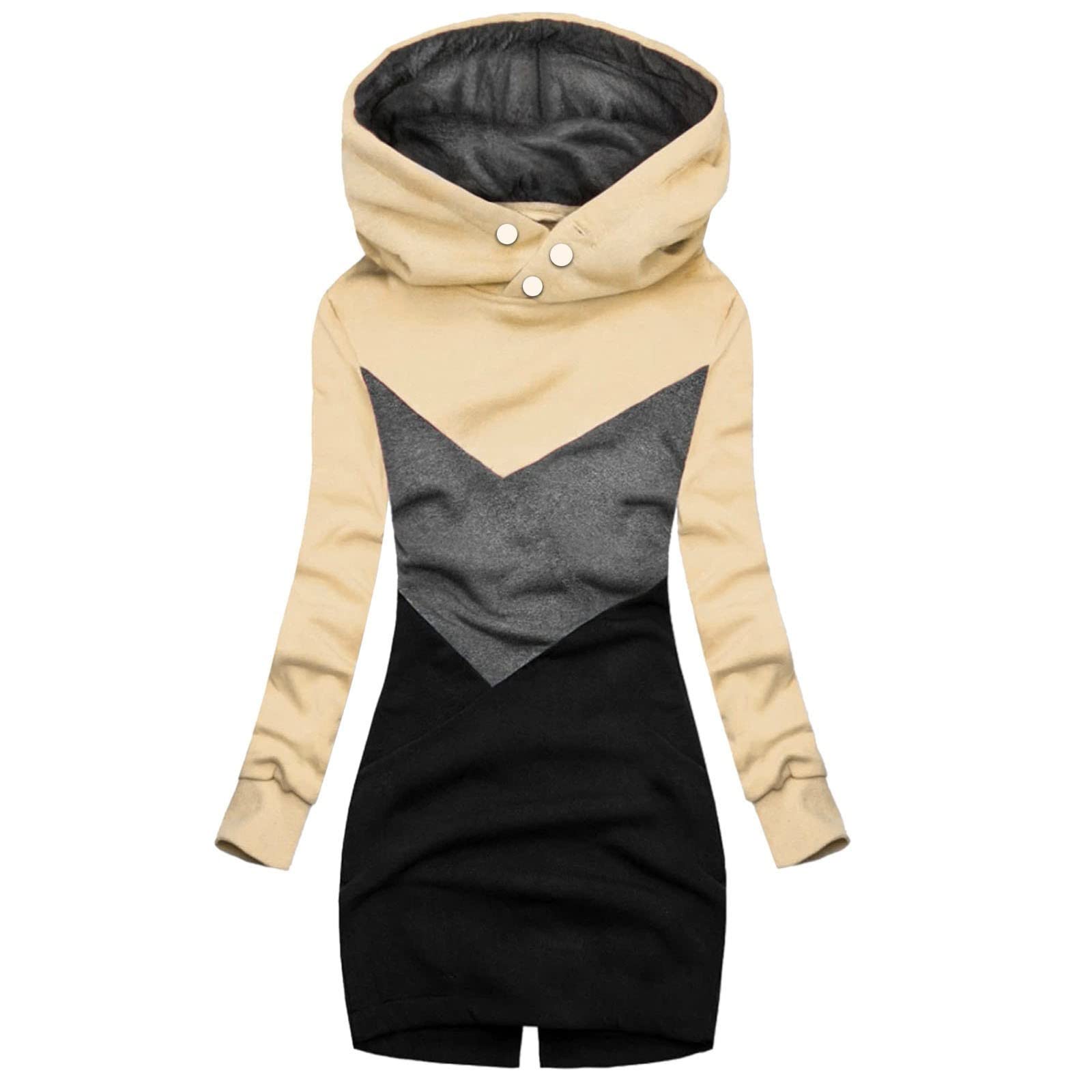 Women's Oversized Zip-Up Hoodie with Pockets - Long Casual Tunic Sweatshirt & Hooded Jacket for Streetwear, Loungewear, and Winter Layering